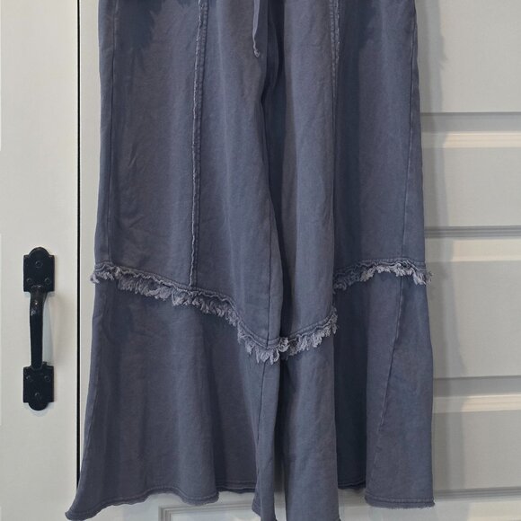 NWT: Easel Drawstring Wide Leg Terry Knit Pants - Picture 6 of 7